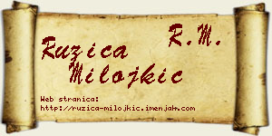 Ružica Milojkić vizit kartica